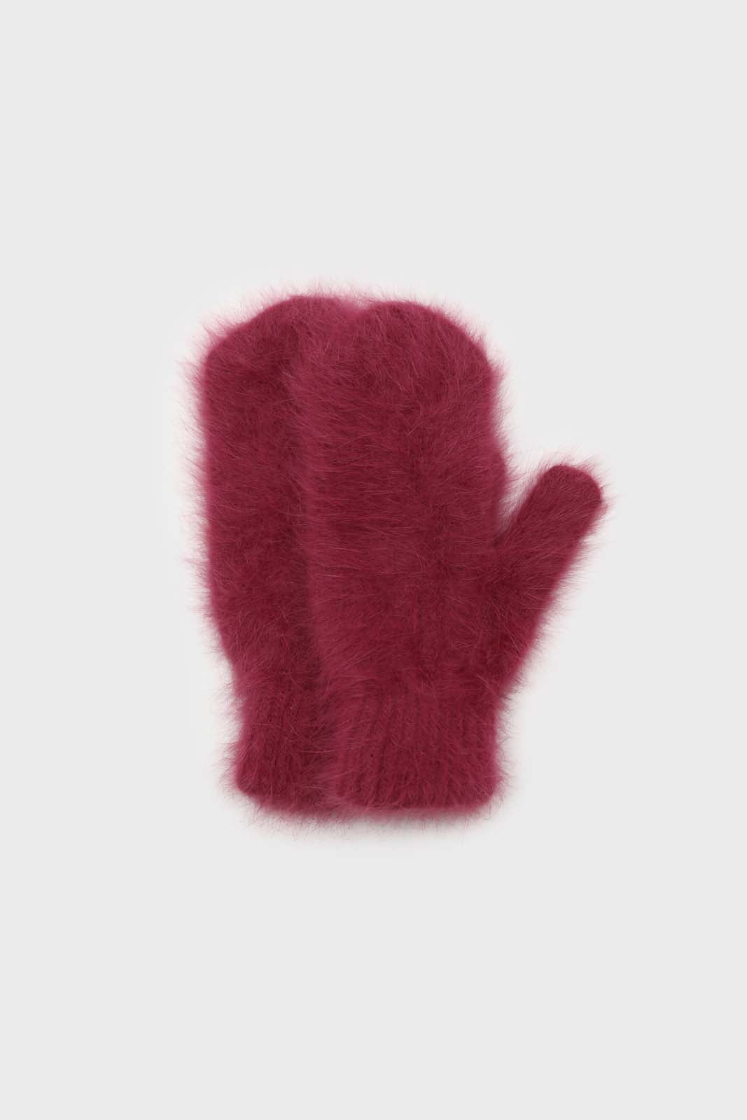 Burgundy mohair mittens_1