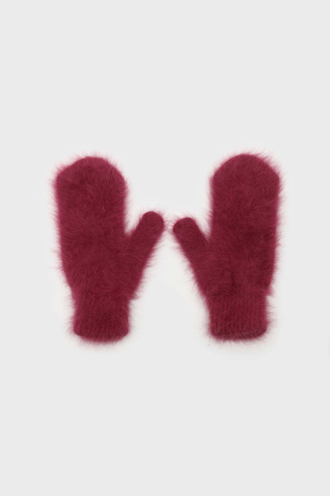Burgundy mohair mittens_2