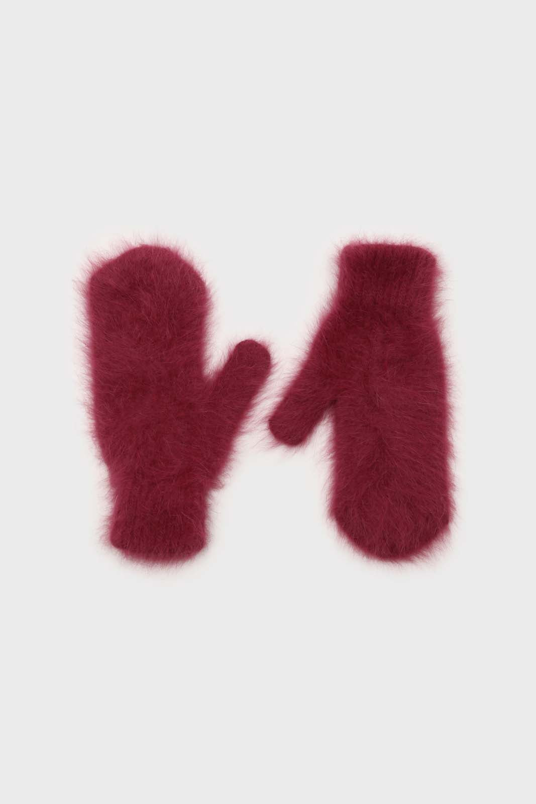 Burgundy mohair mittens_3