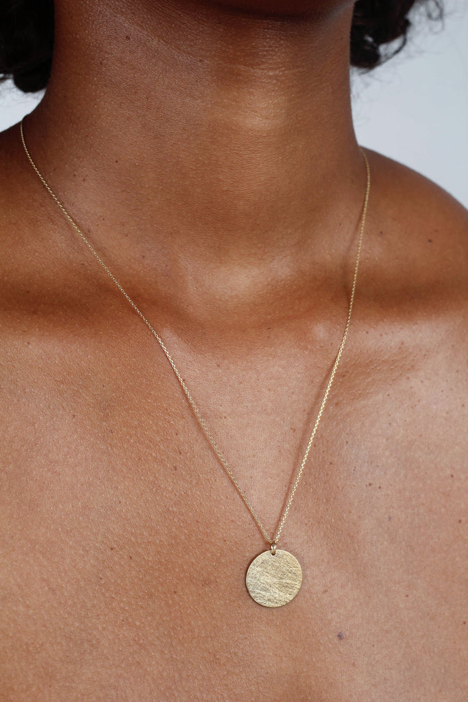 Charm necklace - Gold coin pendant_2