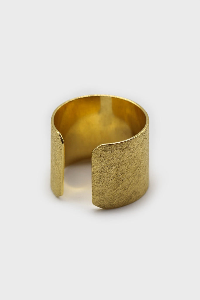 Brushed gold cuff ring_1