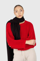 Black ultra soft classic scarf_1