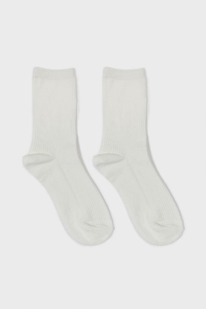 White classic ribbed socks_3