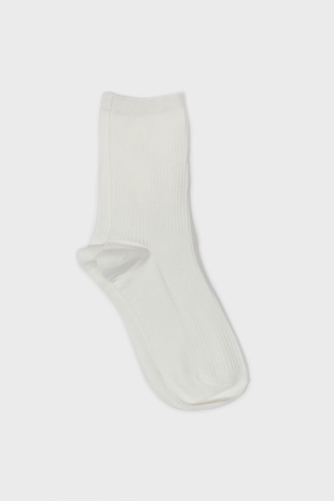 White classic ribbed socks_1