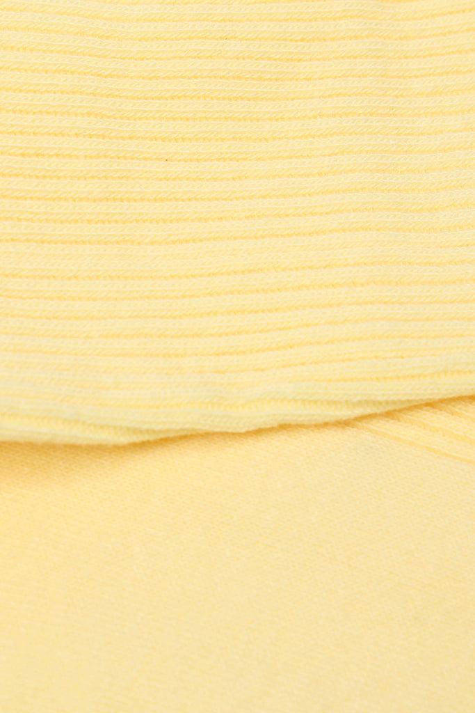 Pale yellow classic ribbed socks_4