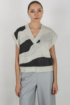 Grey and black intarsia zebra sweater vest_1