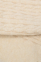 Light beige wool blend cableknit socks_2