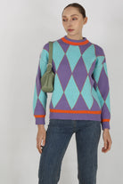 Purple and blue bold diamonds jumper_7