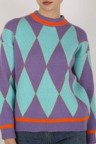 Purple and blue bold diamonds jumper_1
