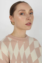 Pink and ivory psychedelic intarsia jumper_5