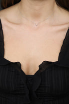 Charm necklace - Silver plunging V_3