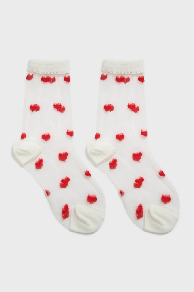 White and red sheer heart socks_3