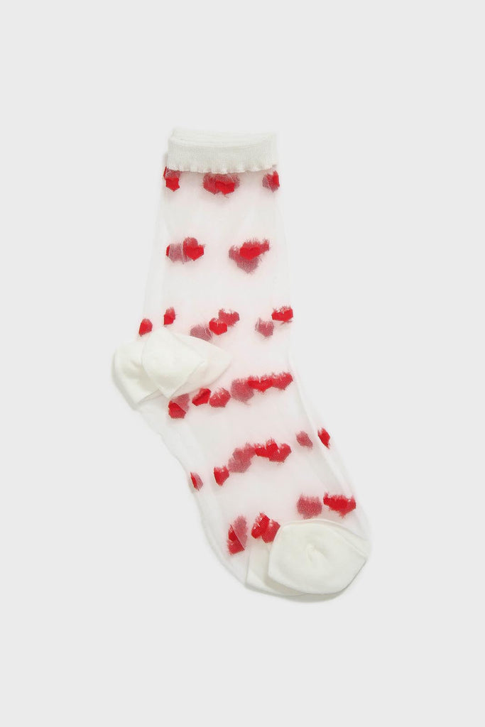 White and red sheer heart socks_1