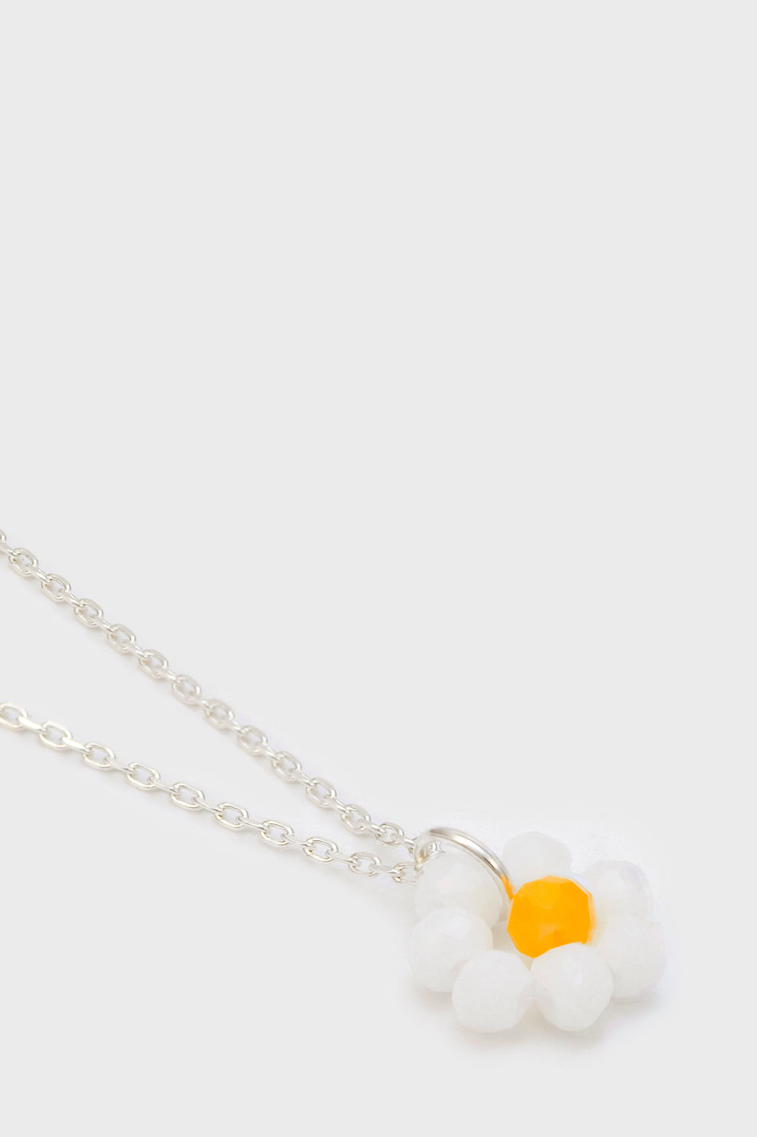 Charm necklace Silver daisy
