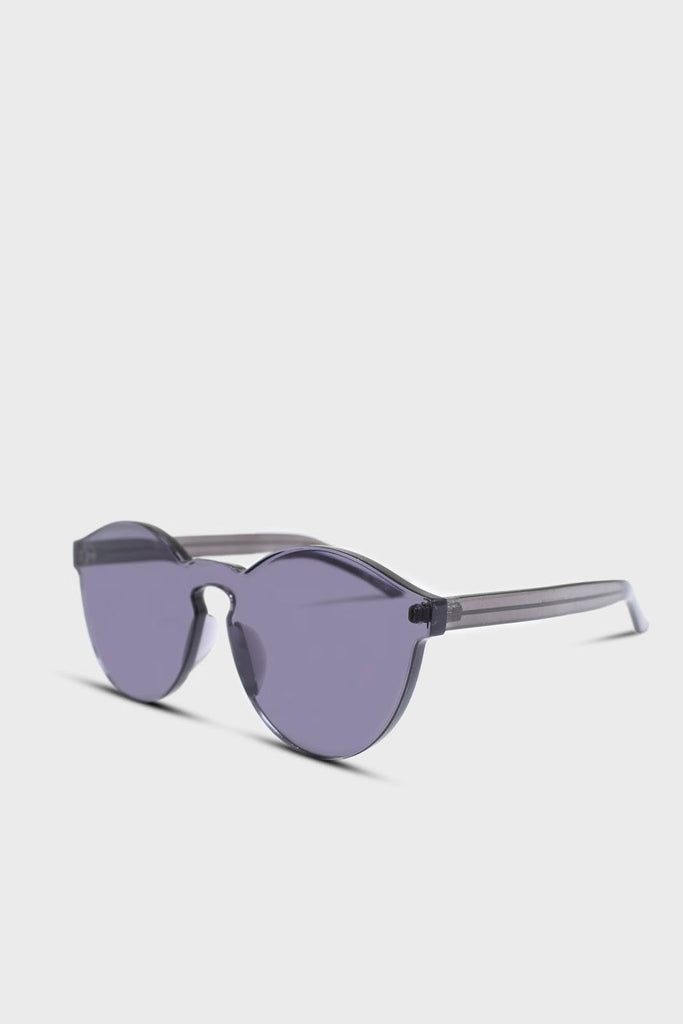 Charcoal frameless round sunglasses_3