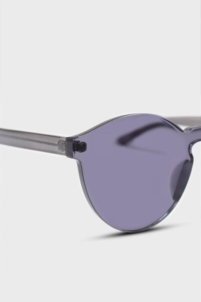 Charcoal frameless round sunglasses_4