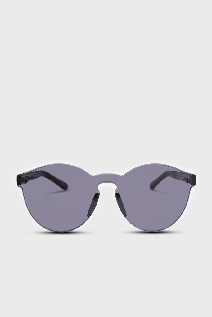 Charcoal frameless round sunglasses_1