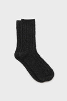 Charcoal grey rainbow fleck thick socks_1