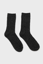 Charcoal grey rainbow fleck thick socks_3
