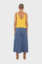 Mustard thick angora crop tank_5