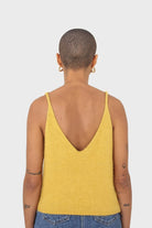Mustard thick angora crop tank_7
