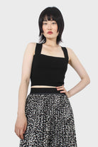 Thick strap cross back knit tank_4