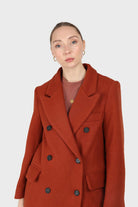 Rust orange wool long coat_3