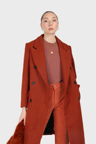 Rust orange wool long coat_7