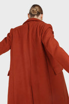 Rust orange wool long coat_6
