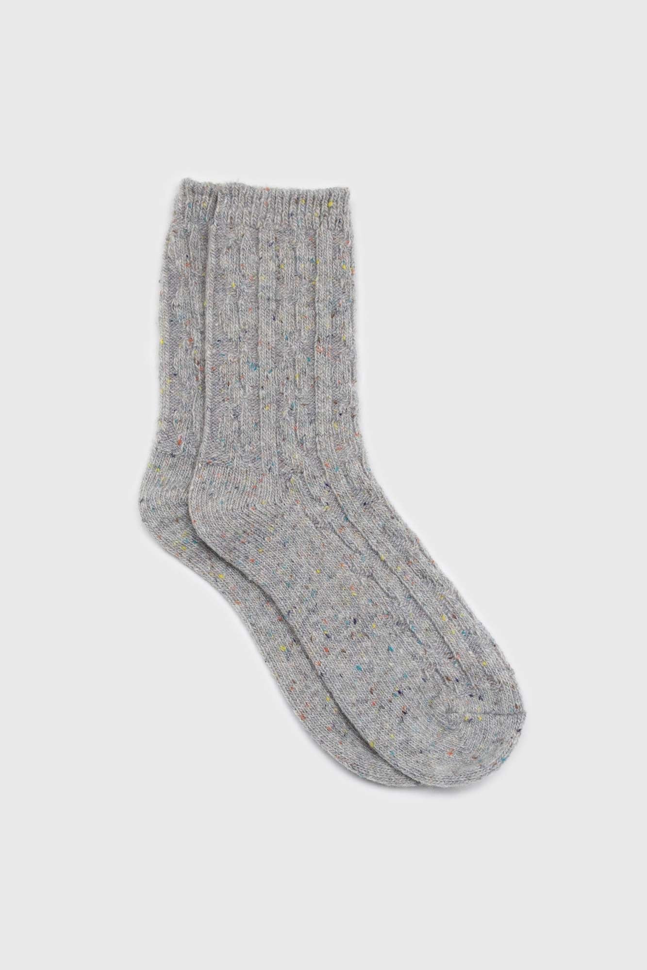 Pastel rainbow fleck thick socks - Set of 5_5