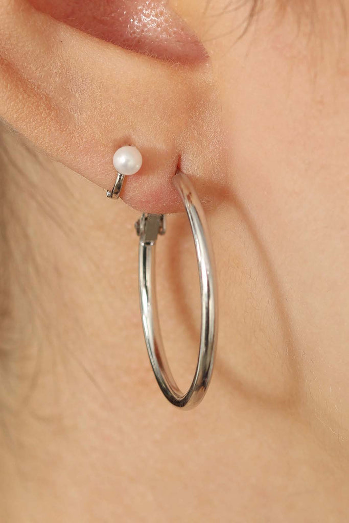 Silver hoop earrings - 25_3