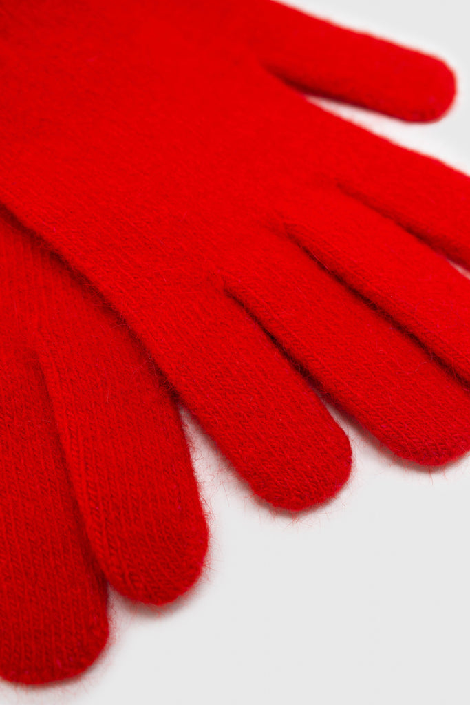 Bright red mohair gloves_4