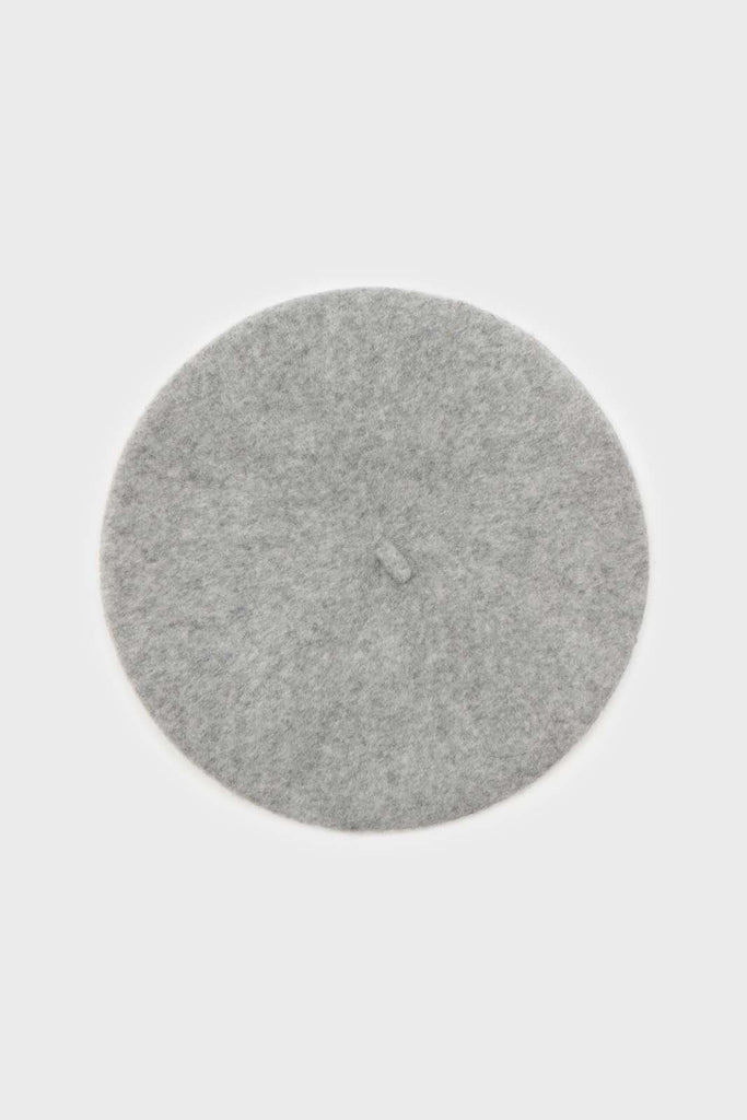 Pale grey wool beret_4