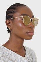 Gold wire rim peek side cateye sunglasses_2