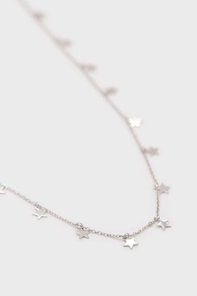 Charm necklace - Silver dangling stars_1