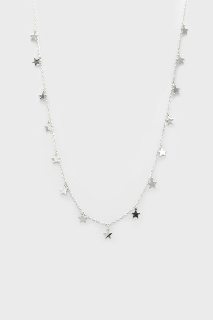 Charm necklace - Silver dangling stars_2