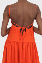 Red tiered tie back maxi dress_10