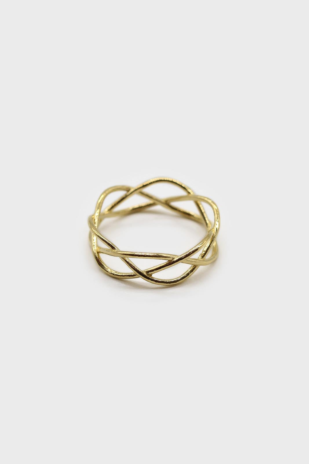Gold interwoven strands ring_1