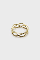 Gold interwoven strands ring_1