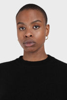 Black balloon sleeve angora jumper_4