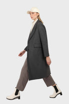 Charcoal grey single breasted wool coat_6