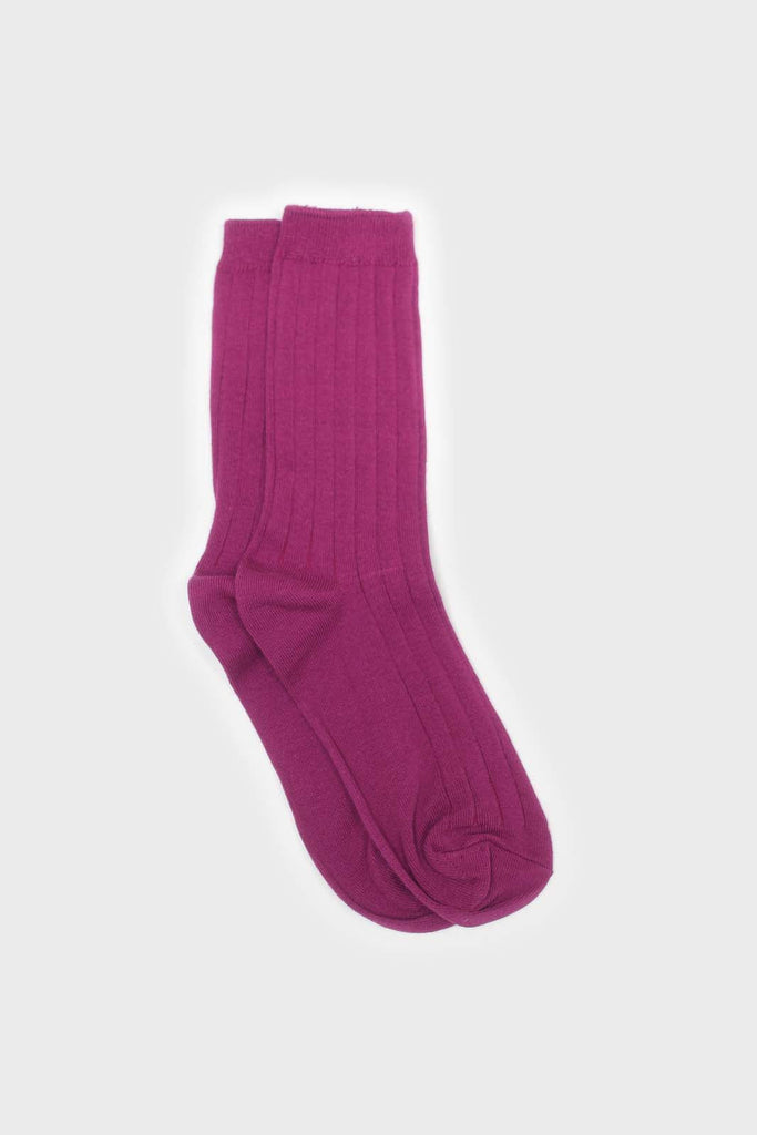 Purple giant rib socks_1