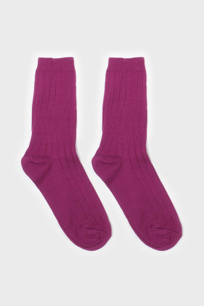 Purple giant rib socks_3