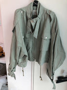 Pale khaki safari linen jacket_1