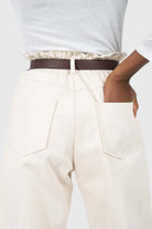 Ivory boy fit brown belted trousers_5