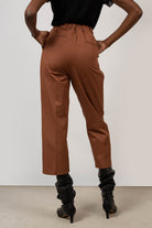 Rust orange front pocket pleated trousers_3