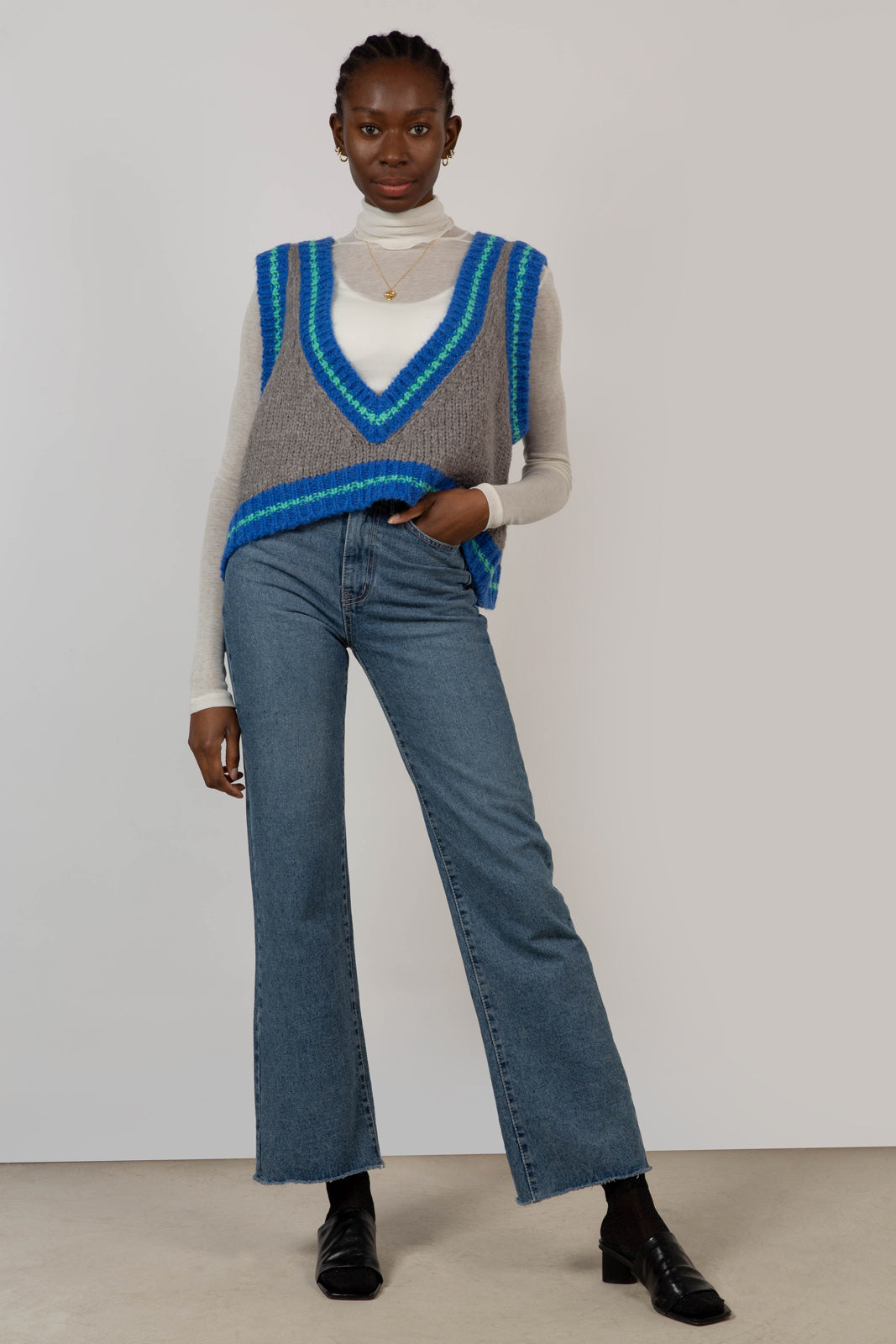 Ivory wool blend fitted turtleneck_10