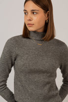 Pale grey ribbed wool blend turtleneck_8