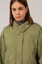 Pale khaki teddy lined cinch back parka_9