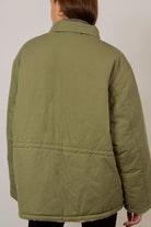 Pale khaki teddy lined cinch back parka_10